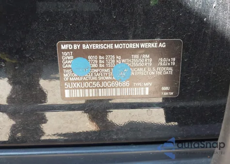 2018 BMW X6 Sdrive35I z USA, uszkodzony, nr VIN 5UXKU0C56J0G69686